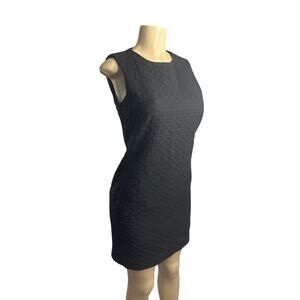 Women 4 Theory Shift 2 Wendt Black Dress Textured Sleeveless Cotton Mini